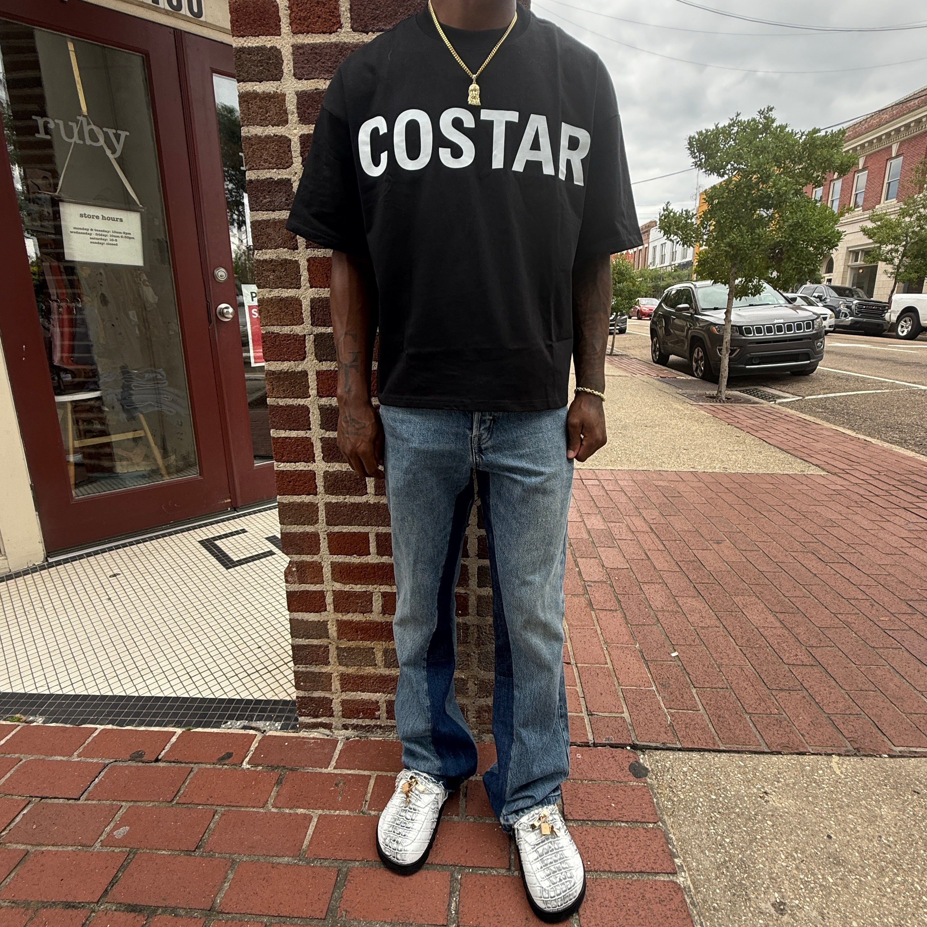 COSTAR BOXY TEE (BLK)